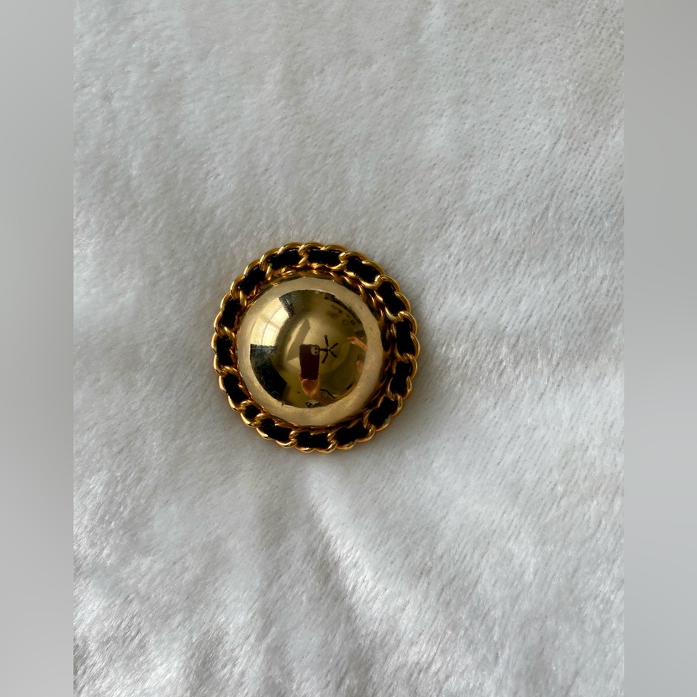 Vintage Gold-Tone Chain Brooch
